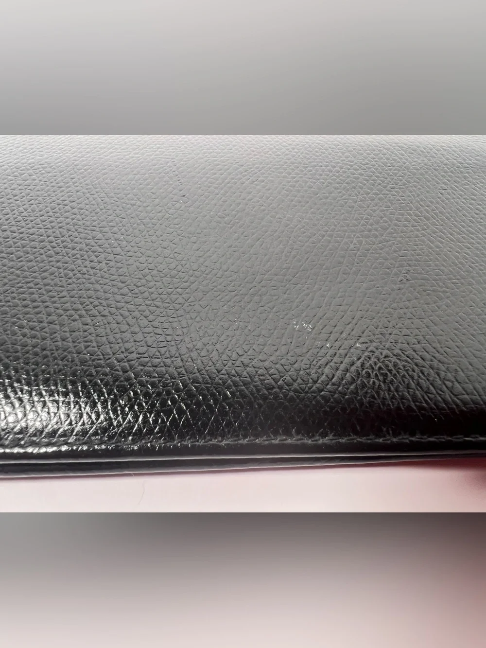 1200: Vintage Christian Dior CD Long Wallet Checkbook Holder Black Leather